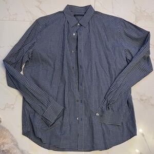 Theory Men's Blue Checkered Shirt